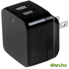 Startech Dual-port USB wall charger 17W fekete mobiltelefon kellék