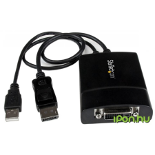 Startech DVI-D DisplayPort Átalakító Fekete 50cm DP2DVID2 kábel és adapter