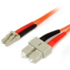Startech Fiber Optic LC Fiber Optic SC Átalakító Narancssárga 2m FIBLCSC2