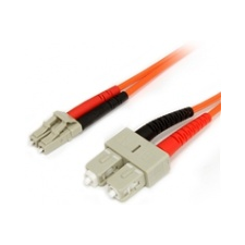 Startech Fiber Optic LC Fiber Optic SC Átalakító Narancssárga 2m FIBLCSC2 kábel és adapter