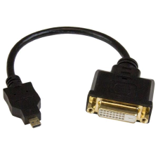 Startech HDDDVIMF8IN micro HDMI - DVI-D (Apa - Anya) Adapterkábel 0.2m Fekete kábel és adapter