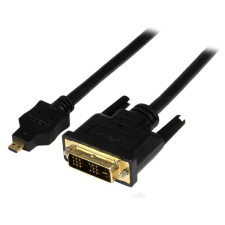 Startech HDDDVIMM1M micro HDMI - DVI-D (Apa-Apa) Adapterkábel 1m Fekete kábel és adapter
