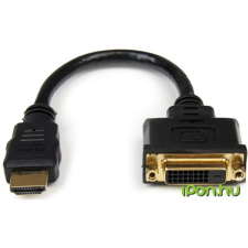 Startech HDMI DVI-D Átalakító Fekete 20cm HDDVIMF8IN kábel és adapter