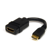 Startech HDMI - mini HDMI (Anya-Apa) Adapterkábel 0.1m Fekete kábel és adapter