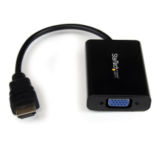 Startech HDMI - VGA (Apa-Anya) Adapterkábel 0.25m - Fekete kábel és adapter
