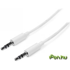 Startech Jack Összeköto Fehér 1m MU1MMMSWH audió/videó kellék, kábel és adapter