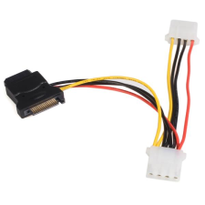 Startech LP4SATAFM2L SATA apa - 3x LP4 anya kábel 0.15m kábel és adapter