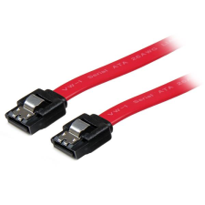 Startech - LSATA8 piros SATA kábel - 20CM kábel és adapter