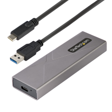 Startech M2-USB-C-NVME-SATA M.2 USB 3.2 Külső SSD ház - Fekete asztali számítógép kellék