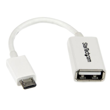 Startech - Micro USB to USB OTG Host Adapter - White - 12cm kábel és adapter
