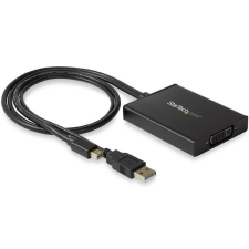 Startech Mini DisplayPort + USB DVI-I Átalakító Fekete 35cm MDP2DVID2 kábel és adapter