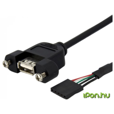Startech Pin header USB Hátlap kivezetés Fekete 30cm USBPNLAFHD1 kábel és adapter