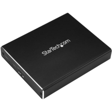 Startech SM22BU31C3R 2x M.2 USB 3.1 Külső SSD ház - Fekete (SM22BU31C3R) asztali számítógép kellék