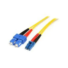 Startech SMFIBLCSC10 optikai patch kábel LC-SC Duplex SM 10m - Sárga kábel és adapter