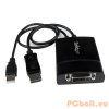 Startech Startech DP2DVID2 DisplayPort + USB-A apa - DVI-D anya aktív adapter - Fekete