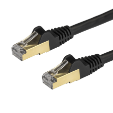 Startech - STP Cat6A patch kábel 1,5m - Fekete - 6ASPAT150CMBK kábel és adapter