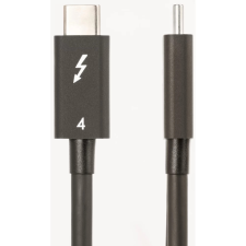 Startech Thunderbolt 4 Összekötő Fekete 50cm TBLT4MM50CM kábel és adapter