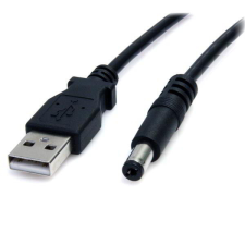 Startech USB2TYPEM2M USB - TYPE M BARREL 5V DC töltőkábel 2m - Fekete mobiltelefon kellék