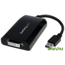 Startech USB 3.0 DVI-I Átalakító Fekete 8cm USB32DVIPRO kábel és adapter