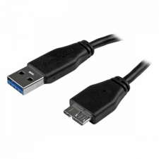 Startech USB Kábel - Micro USB Startech USB3AUB15CMS Fekete kábel és adapter