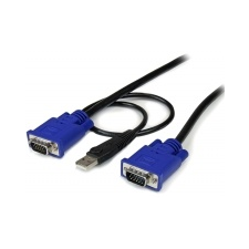 Startech USB VGA 2 in 1 KVM kábel, 3m kábel és adapter