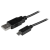 Startech USBAUB1MBK USB 2.0 - Micro USB Slim adat/töltőkábel 1m - Fekete