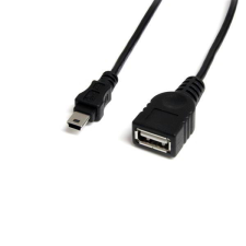 Startech USBMUSBFM1 Mini USB 2.0 A - Mini USB B átalakító - Fekete kábel és adapter