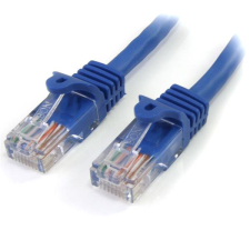Startech UTP CAT5E patch kábel 1m Kék kábel és adapter