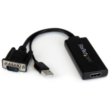 Startech VGA2HDU aktív VGA - HDMI+audio Adapter Fekete kábel és adapter