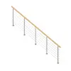 StarWood Treppen StarWood Kos fémkorlát téglalap alakú tölgyfa kapaszkodóval 375 cm szürke FSC®