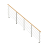 StarWood Treppen StarWood Kos fémkorlát téglalap alakú tölgyfa kapaszkodóval 450 cm szürke FSC®