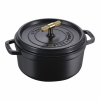 Staub La Cocotte Buster &amp; Punch Önöttvas lábas Ø 24cm 3,8L - Fekete