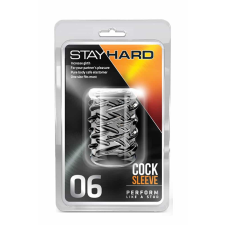  STAY HARD - COCK SLEEVE 06 CLEAR péniszgyűrű