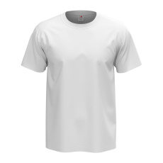 STEDMAN Comfort, körkötött rövid ujjú férfi póló, White-3XL