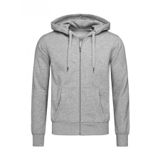 STEDMAN Férfi hosszú ujjú pulóver Stedman Sweat Jacket Select XL, Heather szürke férfi pulóver, kardigán