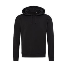 STEDMAN Férfi kapucnis hosszú ujjú pulóver Stedman Recycled Unisex Sweat Hoodie S, Opál fekete férfi pulóver, kardigán