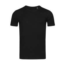 STEDMAN Férfi rövid ujjú póló Stedman Morgan Crew Neck S, Opál fekete férfi póló