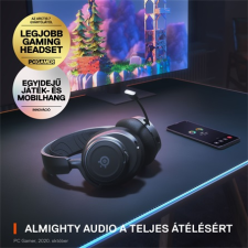 SteelSeries arctis nova 7 wireless headset black fülhallgató, fejhallgató