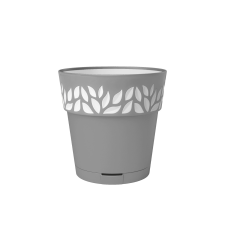 Stefanplast Cloe kaspó és alj 25 cm szürke kerti tárolás
