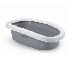 STEFANPLAST Sprint 10 macska WC szegéllyel szürke / fehér 31x43x14cm macskatoalett