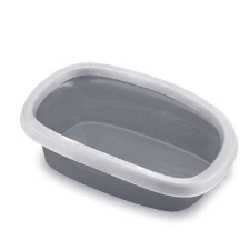  STEFANPLAST Sprint 20 macska WC szegéllyel szürke / fehér WC 39x58x17cm macskatoalett