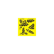 Stencil, levelek, mérete: 16x16 cm dekorációs kellék