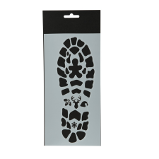  Stencil minta mikulás csizma 25x12,5cm 2db-os karácsonyfadísz