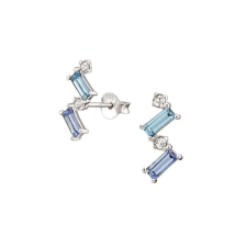 Step - Swarovski kristályos fülbevaló - kék fülbevaló
