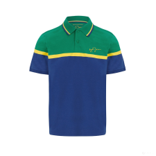 Stichd Ayrton Senna Stripe Galléros Póló férfi póló