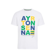 Stichd Ayrton Senna Stripe Graphic Környakú Póló