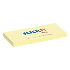 Stick'n Öntapadó jegyzettömb, 38x51 mm, 3x100 lap, STICK N, pasztellsárga post-it