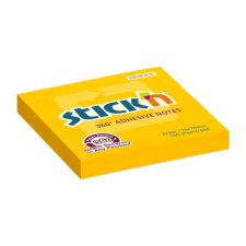  STICK N Öntapadó jegyzettömb, 76x76 mm, 100 lap, STICK N, narancs jegyzettömb