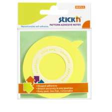  STICK N Öntapadó jegyzettömb, buborék alakú, 70x70 mm, 50 lap, STICK N, sárga jegyzettömb