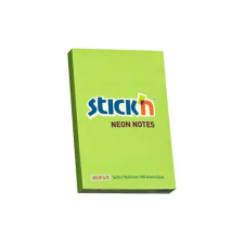 Stick'n Öntapadó jegyzettömb STICK'N 76x51mm neon zöld 100 lap jegyzettömb